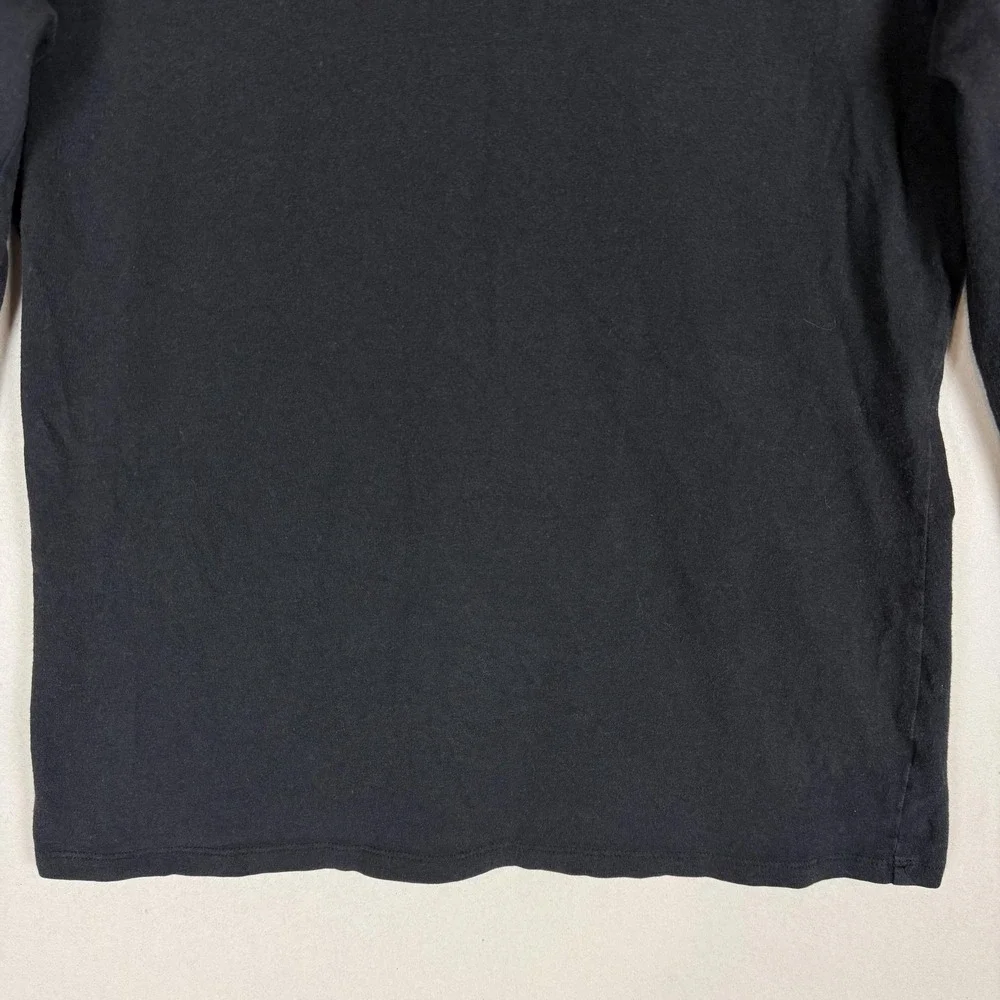 A.n.a Shirt Womens PL Black Scoop Neck Long Sleeve‎ Jersey Stretch Basic Tee